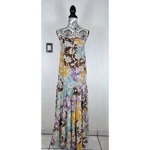 Women's Sonoma Casual Deep White Maxi Dress Drifter Brown Multi Size XS Multicol